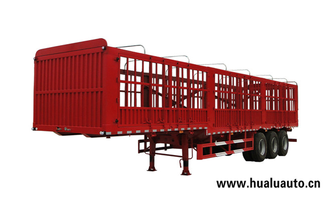 鵝頸倉柵式運輸半掛車