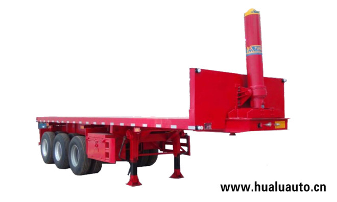 平板后翻自卸半掛車