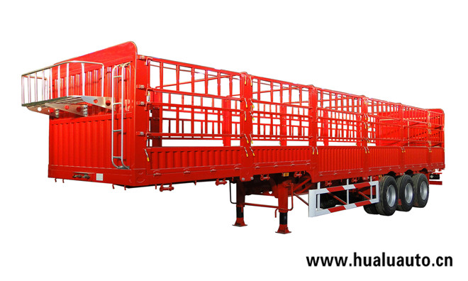 鵝頸倉柵式運輸半掛車